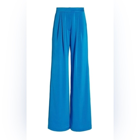 NWT Alex Perry Blue Hutton Pleated Satin Crepe Wide-Leg
Pants sz 0 - Picture 5 of 10